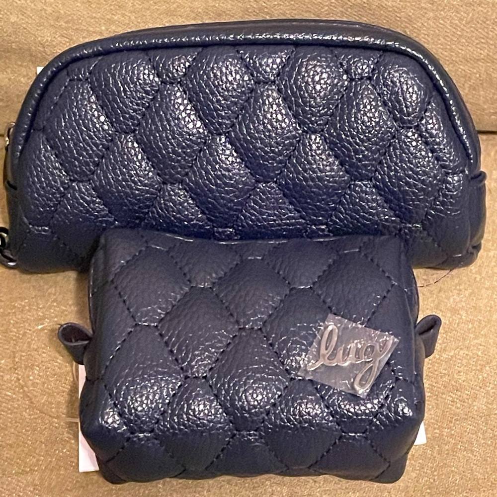 Lug Quilted Faux Vegan Leather Mini Eyeglasses Case/Pill Case- BOBSLED/Choo Choo